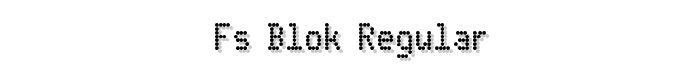 FS Blok Regular font